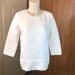 J. Crew Matellasse Side Zip Top